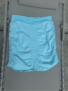 Wearables Light Blue Gathered Mini Skirt